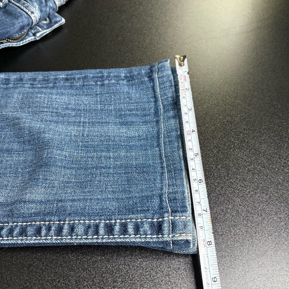 Miss Me fleur de lis enboired jeans size 28 distressed boot cut‎ western Buckle - Picture 4 of 10